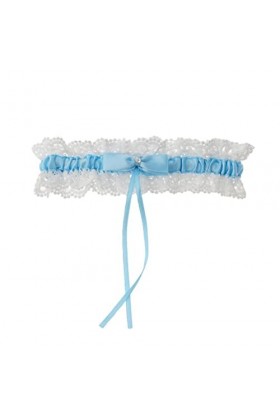 COLIFAS Dentelle Jambe Jarretière Floral Bow Sexy Mariée Mariage Cosplay Cadeau Couleur : Bleu, Taille : Taille Unique Or 
