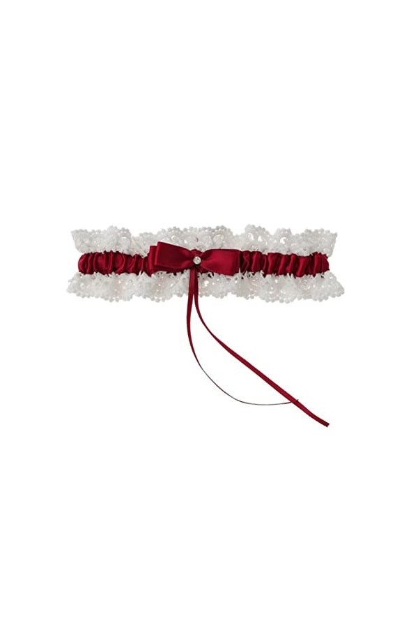 COLIFAS Dentelle Jambe Jarretière Floral Bow Sexy Mariée Mariage Cosplay Cadeau Couleur : Bleu, Taille : Taille Unique Or 