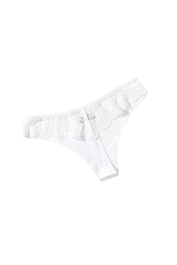 Vokmon Culotte taille basse string string culotte sans couture lavable Sexy attrayant dame vêtements de nuit évider vêtements