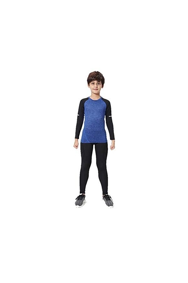 Enfants en Cours De Sport Chaud Costume Fitness Training Séchage Rapide Respirant Costume Jogging sous-vêtements Thermiques C