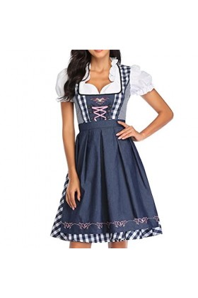 Costume traditionnel bavarois pour fête de la bière avec tablier, costume de soubrette