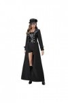 Robe gothique pour femme - Costume dHalloween - Sexy - Épaules dénudées - Noir J-Black, XXL 