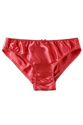 Yannaky Culottes Femmes Mesdames Sexy Real Silk Briefs sans Couture 2 Packs-Blue,XXL 70Kg-82Kg