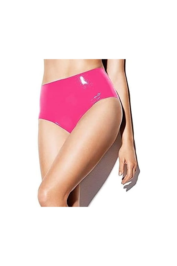 IDOBLO sous-vêtement en Latex Rose Moule pour Culotte en Caoutchouc Sexy pour Femme,Couleur Personnalisée,XXL