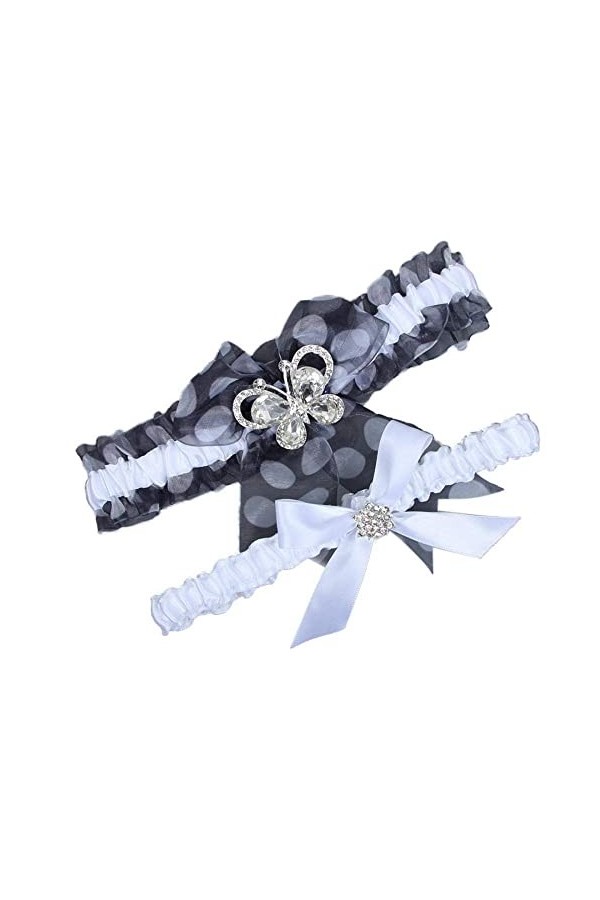 NC Cadeaux de Mariage pour jarretière de mariée, Accessoires de Mariage de mariée à la Main en Dentelle Extensible Porte-Jarr