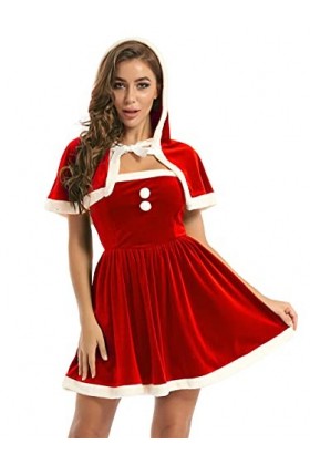 KSDFIUHAG Nuisettes Sexy Femme Costume De Noël À Capuche pour Femmes Adultes&nbsp;&nbsp;&nbsp;Tenues De&nbsp;Soirée&nbsp;Collection D&nbsp;Hiver&nbsp;-Brown_M