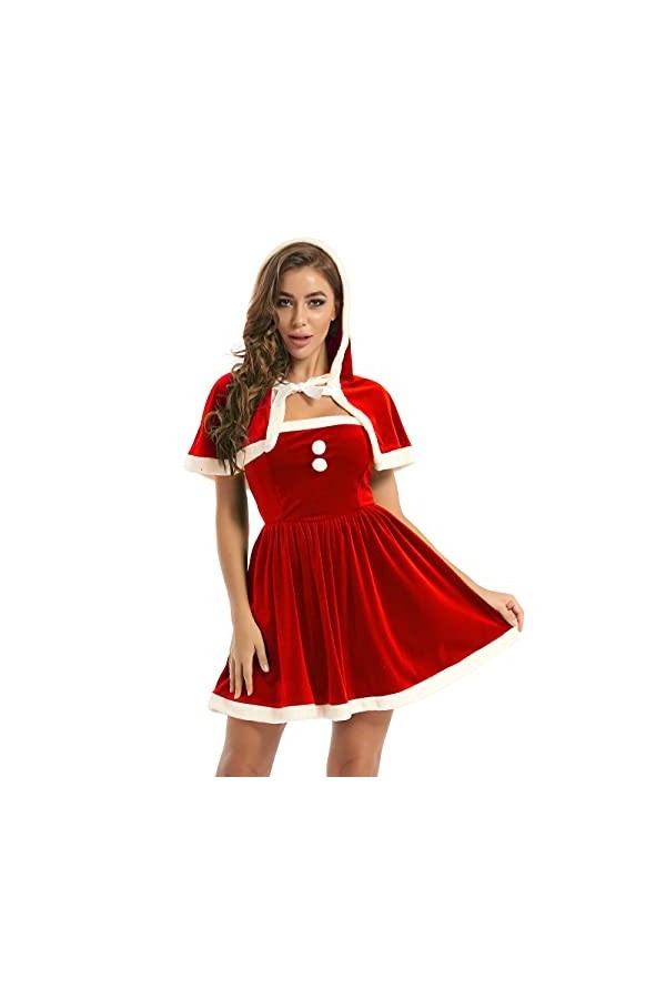 KSDFIUHAG Nuisettes Sexy Femme Costume De Noël À Capuche pour Femmes Adultes&nbsp;&nbsp;&nbsp;Tenues De&nbsp;Soirée&nbsp;Collection D&nbsp;Hiver&nbsp;-Brown_M