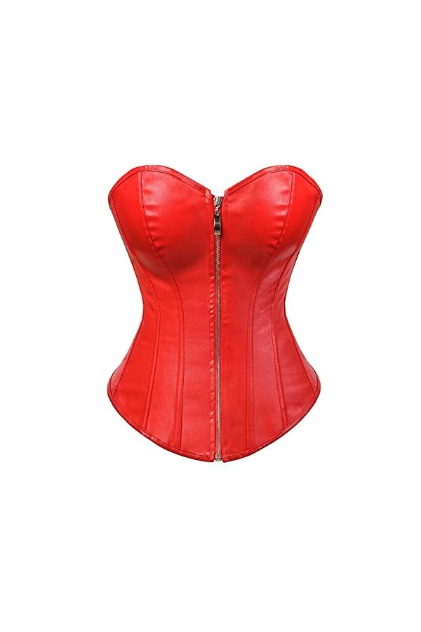 TTCI-RR Bustiers et Corsets Femmes Sexy Corsets Burlesque Surbuste Corsets Bustiers avec Fermeture à glissière Avant Plus Tai