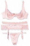obsessive Ensembles Sexy Femme 3 Pièces Heartina Set Rose Taille L-XL