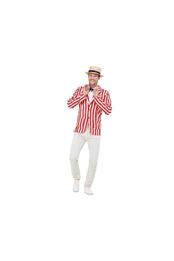 Smiffys 50725XL Costume de 20 ans pour homme Rouge/blanc Taille XL 116-122 cm