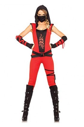 Leg Avenue Ninja Assassin Costume pour Femme Rouge/Noir Taille S
