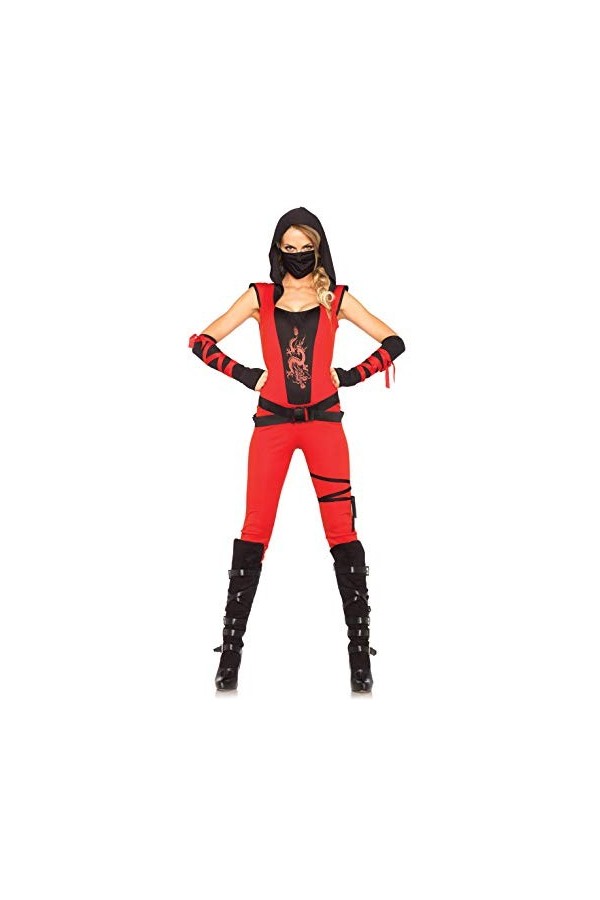Leg Avenue Ninja Assassin Costume pour Femme Rouge/Noir Taille S