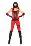 Leg Avenue Ninja Assassin Costume pour Femme Rouge/Noir Taille S