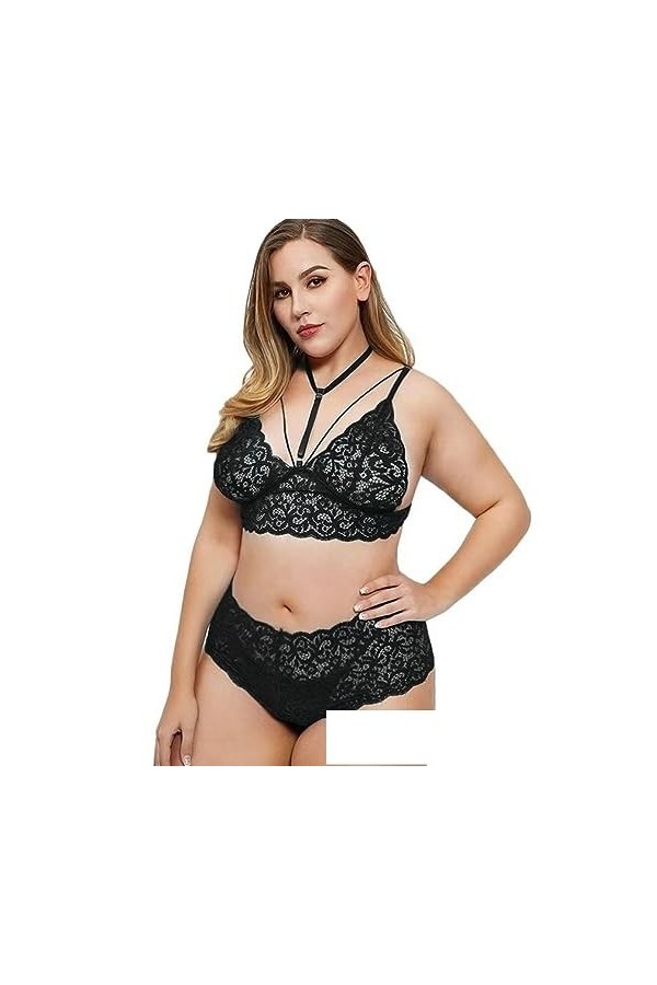 Femme pour Lingerie Sexy Dentelle Noir Sexy Lingerie érotique Trois Points