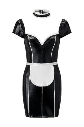 Ann Summers NS Madame Tenue de soubrette Noir/blanc
