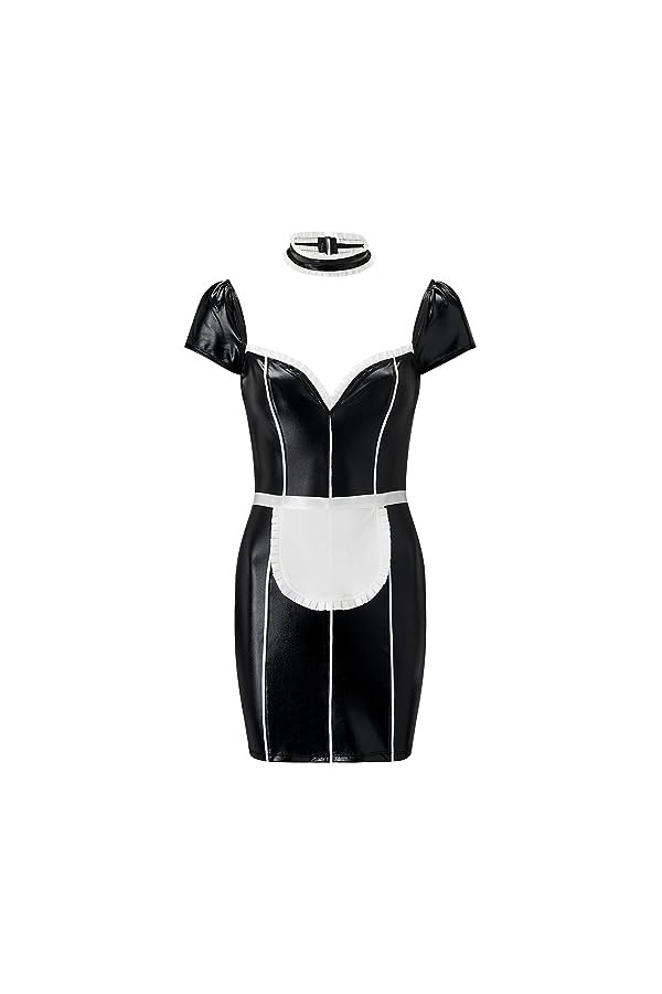 Ann Summers NS Madame Tenue de soubrette Noir/blanc