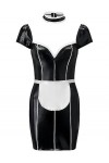 Ann Summers NS Madame Tenue de soubrette Noir/blanc