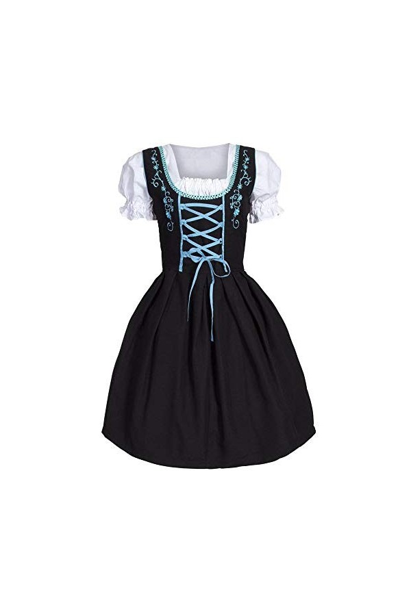 Costume de soubrette brodé pour femme - Costume de soubrette - Costume de soubrette de lOktoberfest, bleu, M