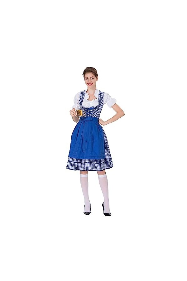 Costume de soubrette de fête confortable pour fête de la bière - Costume de soubrette pour carnaval bavarois et Halloween