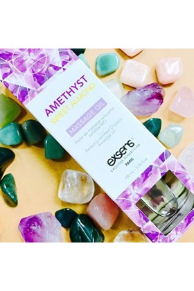 AMETHYST SWEET ALMOND - HUILE DE MASSAGE RELAXANTE CERTIFIÉE BIO AVEC PIERRES SEMI-PRECIEUSES 100 mL