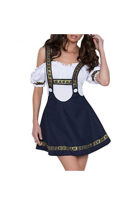 Robe de soubrette allemande à dos nu pour lOktoberfest - Style vintage - Costume de soubrette classique - Costume de soubret