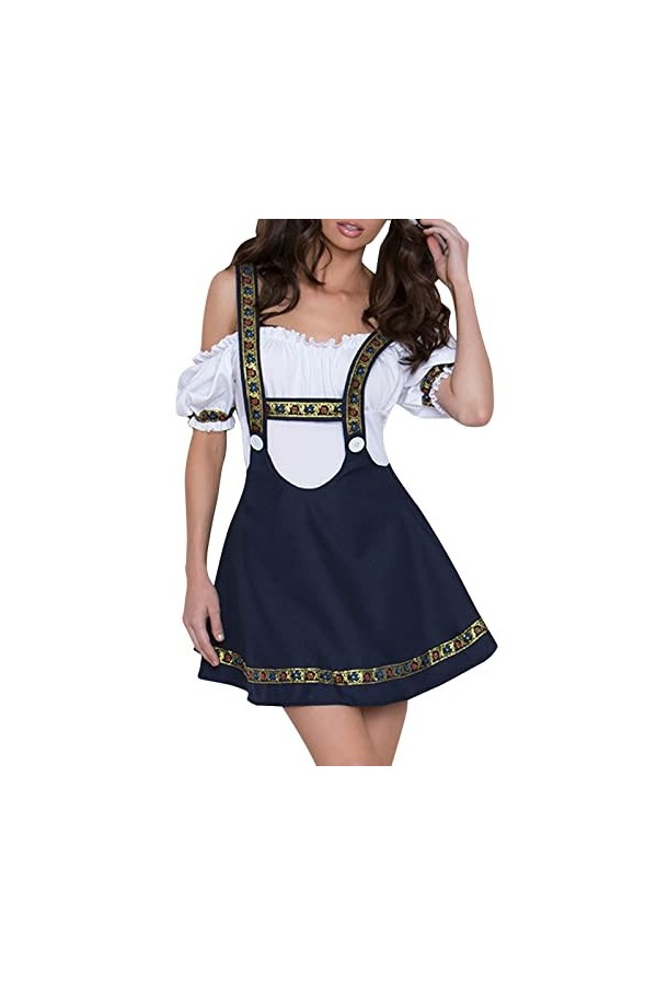 Robe de soubrette allemande à dos nu pour lOktoberfest - Style vintage - Costume de soubrette classique - Costume de soubret