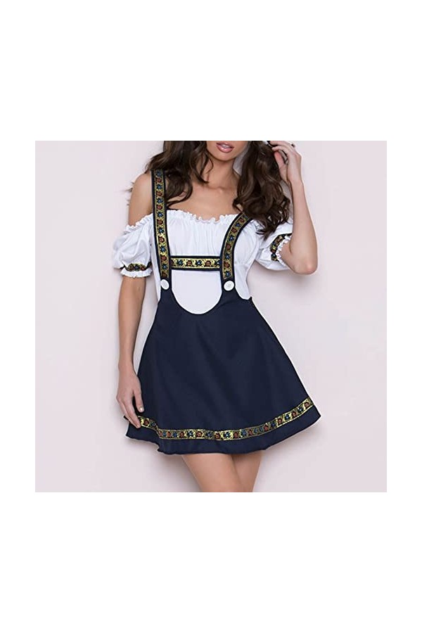 Robe de soubrette allemande à dos nu pour lOktoberfest - Style vintage - Costume de soubrette classique - Costume de soubret