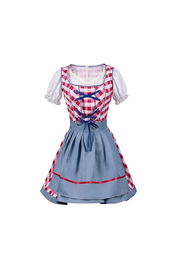 Costume de soubrette à épaules dénudées - Costume de fête de la bière - Costume de costumade - Rouge