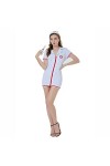 SHENGANG Mini robe, déguisement dinfirmière sexy pour femmes, costume dHalloween adulte sexy, jeu de rôle de médecins et d