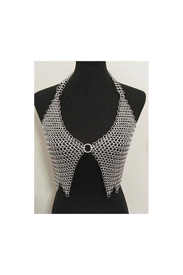 Advik Enterprises27 9 mm Maillon Metal Top - Dos nu Armure Bra Shirt LARP Costume T-3