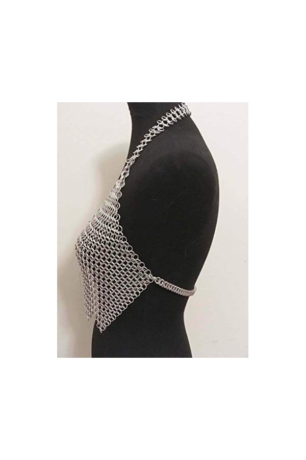 Advik Enterprises27 9 mm Maillon Metal Top - Dos nu Armure Bra Shirt LARP Costume T-3
