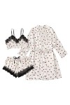 Rtyoo Lingerie Sexy en cuirSous-vêtements Femmes col en V Licou Paillettes Sexy Moulante Robe Longue Robes élégantes Robe-Bla