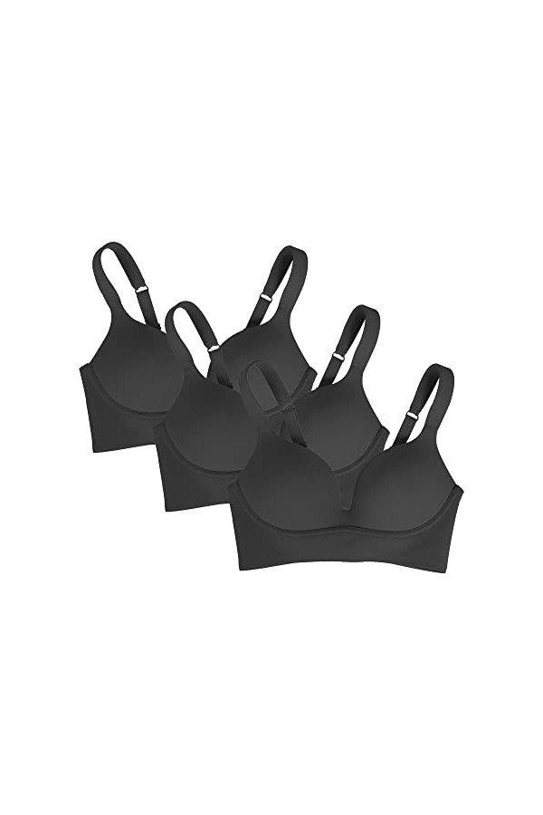 Soutien-Gorge De Sport Push-Up sans Fil pour Femmes V Profond Soutien-Gorge Ajustable sans Fil sans Couture Bralettes sans Ar