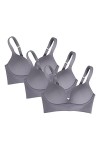 Soutien-Gorge De Sport Push-Up sans Fil pour Femmes V Profond Soutien-Gorge Ajustable sans Fil sans Couture Bralettes sans Ar