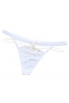 YiyiLai Femme sous-vêtement Lingerie Invsible G-String Tong Culotte Transparent Sexy Dentelle Uni Violet