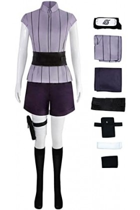 Foanja Hyūga Hinata Déguisement Femme Cosplay Anime Complet Sexy Uniforme et Bandeau Sacs Perruques Vêtements Accessoires pou
