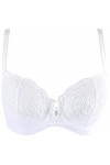 Axami Soutien-gorge balconnet transparent avec motif floral blanc, Blanc., 90E