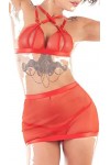 MeSeduce Ensemble de maille et élastiques rouges, rouge, XXL-3XL