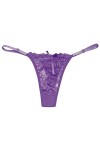 OKGD Culotte en dentelle pour femme grande taille sexy string culotte taille basse en dentelle noire culotte violette