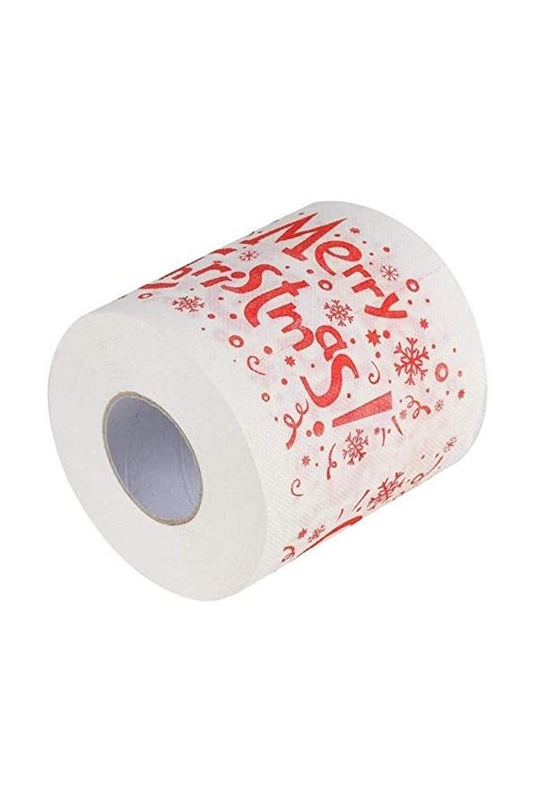 1 Rouleau Salle De Bain Papier Toilette Doux Père Noël Arbre Joyeux Noël Coloré Imprimé Baignoire Papier Toilette Fournitures