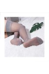 HANRUO Femmes sur Le Genou Bas Sheer Cuisse Haute Stocking Back Couture Talon Bas Stocking Femme Brillant Nylon Medias Color