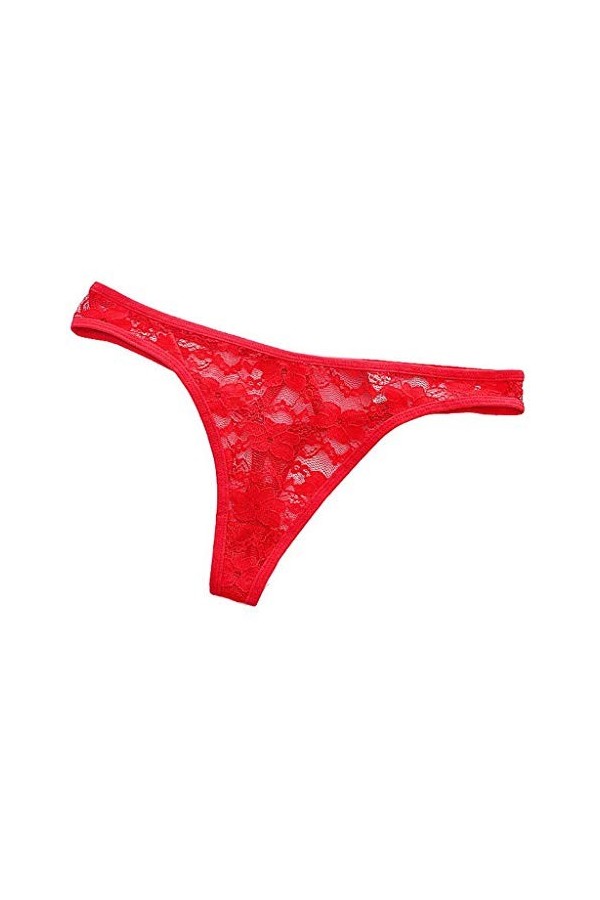 YiyiLai Femme Lingerie Invsible G-String Tong Culotte Transparent Sexy Dentelle Uni Violet