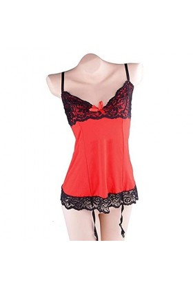 Lingerie Femme Lingerie Sexy Hot M-Sex 2Pcs Halter Lingerie Sexy Sexy Wonder Woman Costumes Robe de Sexe sous-Vêtements Sexy 