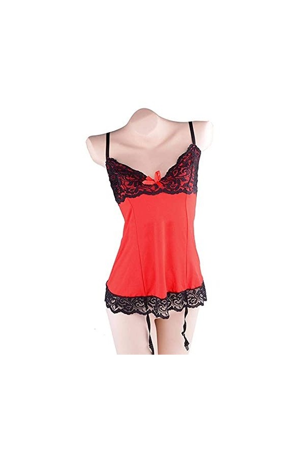 Lingerie Femme Lingerie Sexy Hot M-Sex 2Pcs Halter Lingerie Sexy Sexy Wonder Woman Costumes Robe de Sexe sous-Vêtements Sexy 