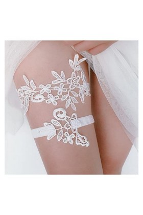 COLIFAS Anneau de Cuisse de mariée Sexy avec Porte-Jarretelles de Mariage Couleur : 7, Taille : Taille Unique 2 Taille Uni