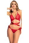 Mapalé by Espiral Lot de 2 pièces Ensemble de Lingerie, Rouge, L/XL Femme