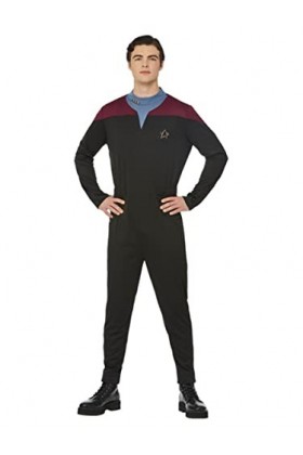 Star Trek Voyager Command Uniform, Jumpsuit, Delta Badge & Rank Insignias, M 