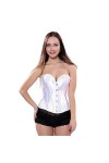 TTCI-RR Bustiers Corsets Corset sexy en acier satiné pour femme avec spirale en acier Taille S-2XL Couleur : violet Taille : 