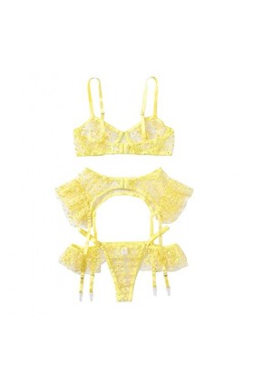 sous-vêtements Sexy pour Femmes, Lingerie érotique, String, Ensemble de vêtements de Nuit Sexy, Costume en Dentelle ajourée