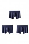 NAZARR 3pcs Men dété Men de Glace en Soie sans Couture sans vêtements Sexy Boxers Shorts mâles Ultra-Minces Respirant Boxer 